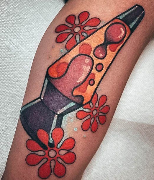 Beauteous Girls Lava Lamp Tattoos