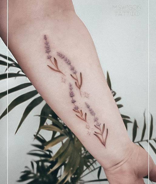 Beauteous Girls Lavender Tattoos