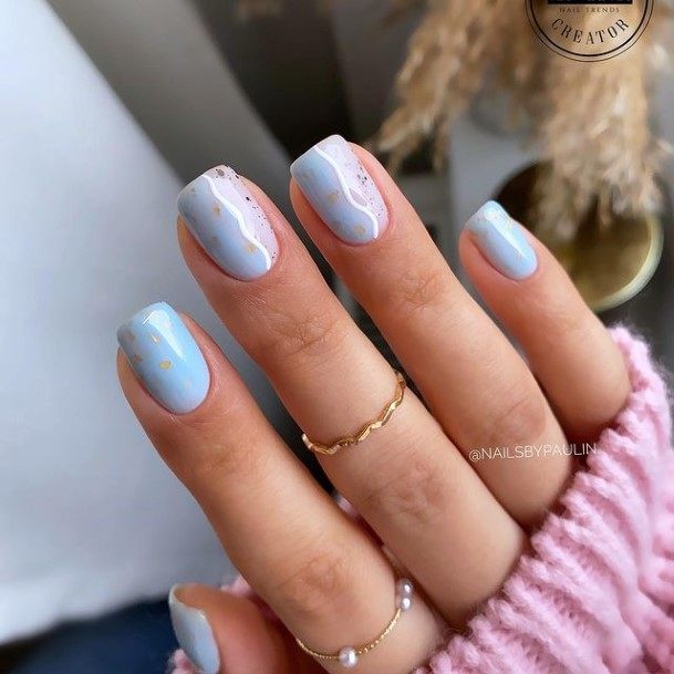 Beauteous Girls Light Blue Nails