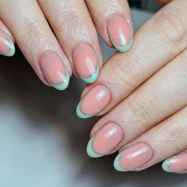 Beauteous Girls Light Green Nails