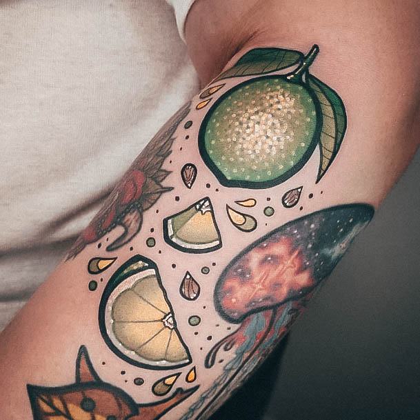 Beauteous Girls Lime Tattoos