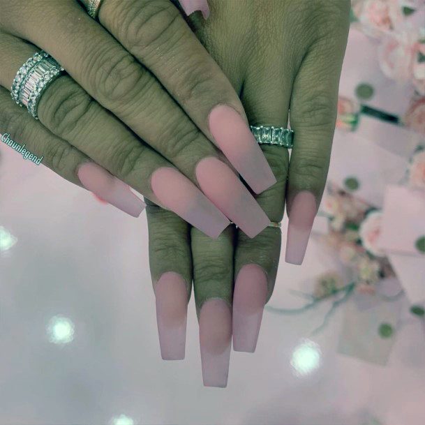 Beauteous Girls Long Pink Nails