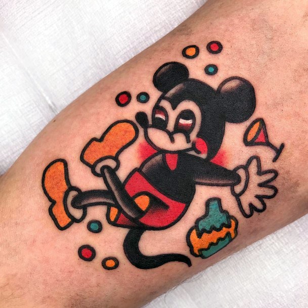 Beauteous Girls Mickey Mouse Tattoos