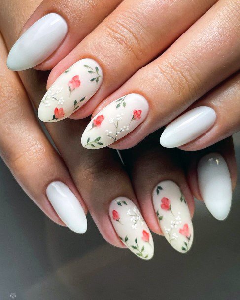 Beauteous Girls Milky White Nails