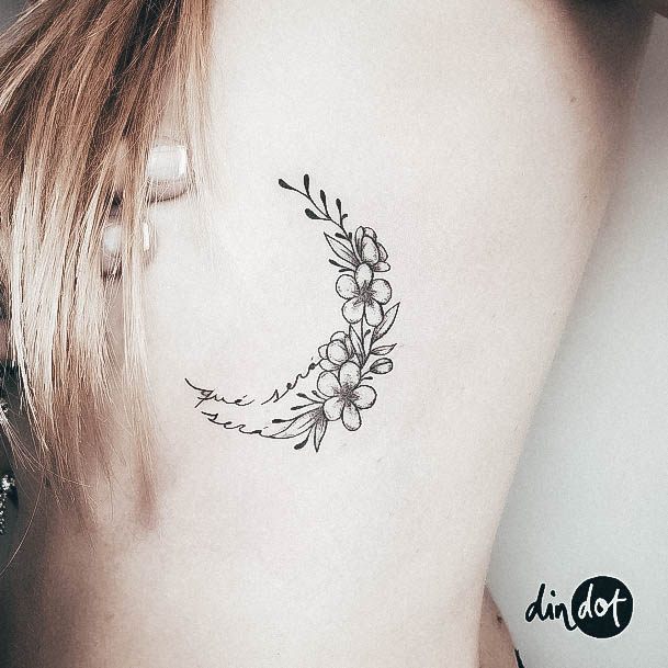 Beauteous Girls Moon Tattoos