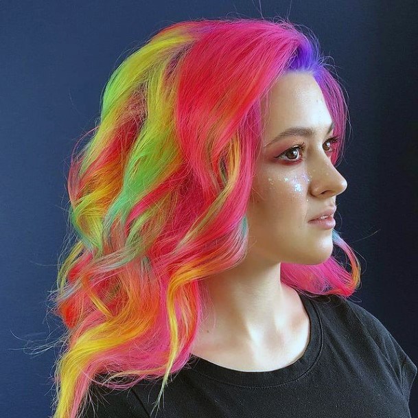 Beauteous Girls Neon Hairstyless