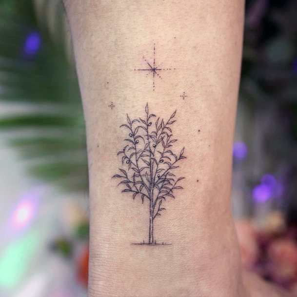 Beauteous Girls Olive Tree Tattoos