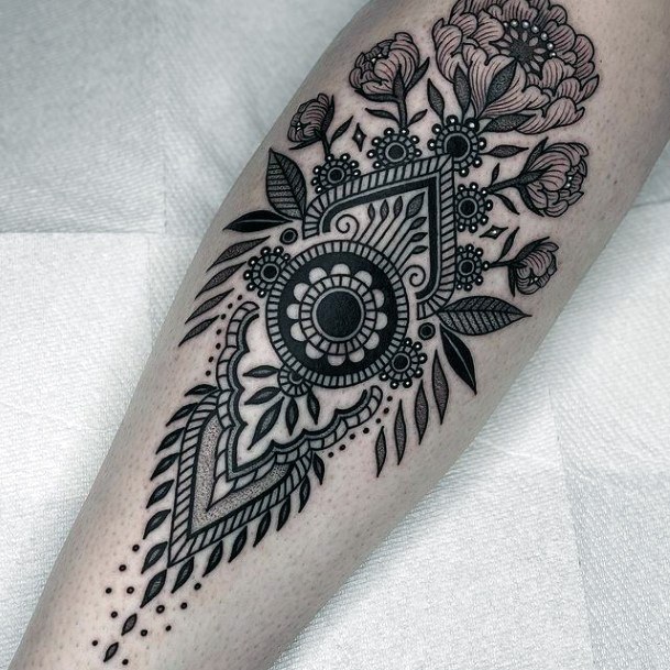 Beauteous Girls Ornamental Tattoos