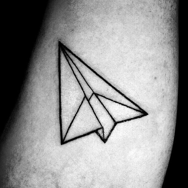 Beauteous Girls Paper Airplane Tattoos