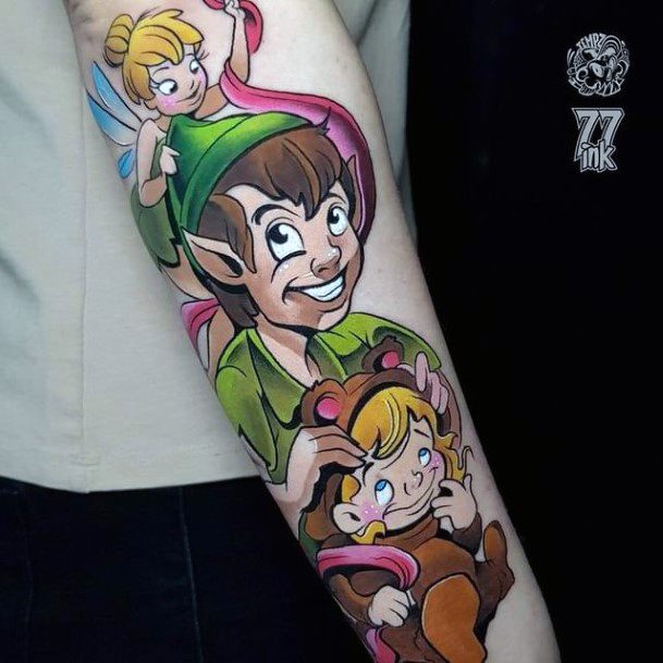 Beauteous Girls Peter Pan Tattoos