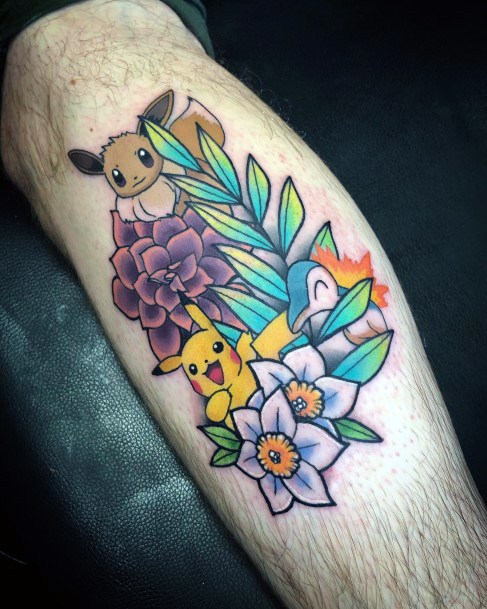 Beauteous Girls Pikachu Tattoos