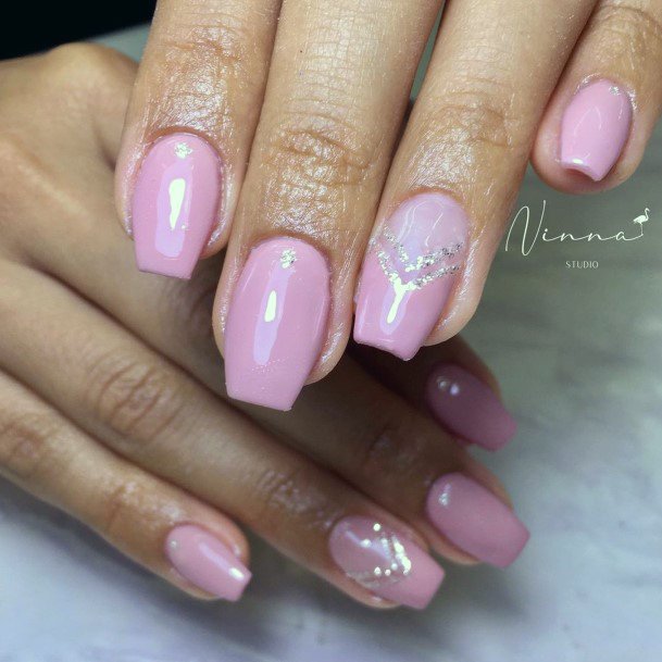 Beauteous Girls Pink Dress Nails