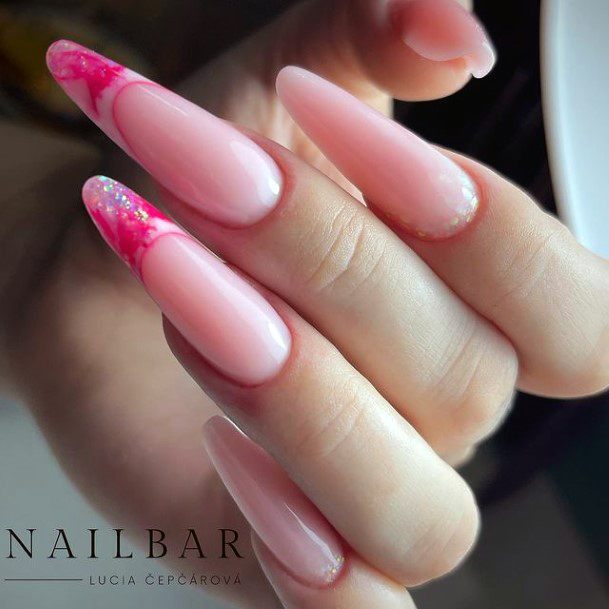 Beauteous Girls Pink Nails