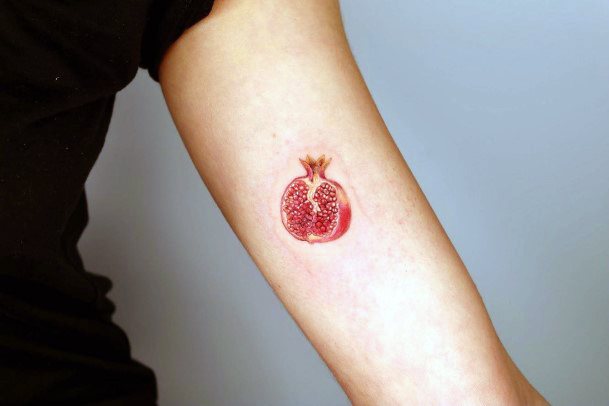 Beauteous Girls Pomegranate Tattoos