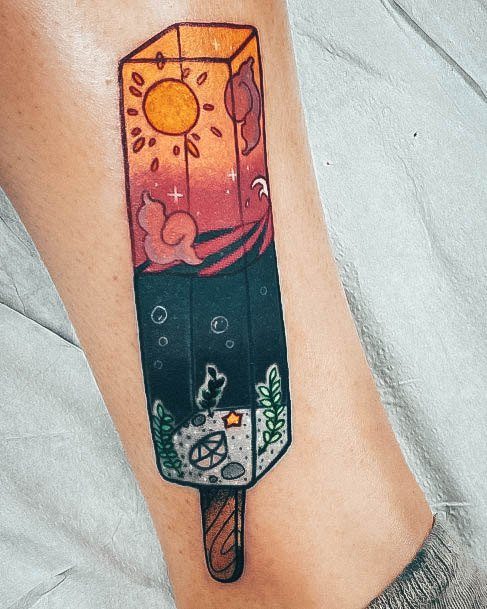 Beauteous Girls Popsicle Tattoos