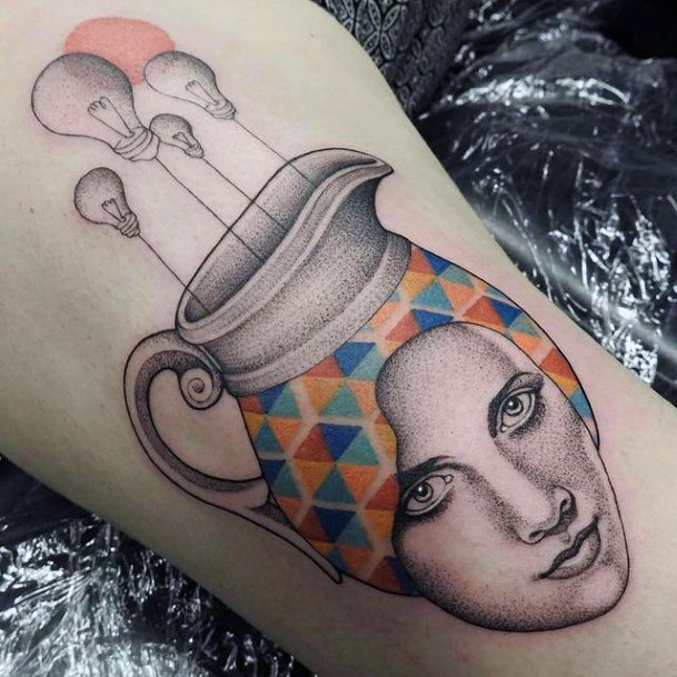 Beauteous Girls Pottery Tattoos