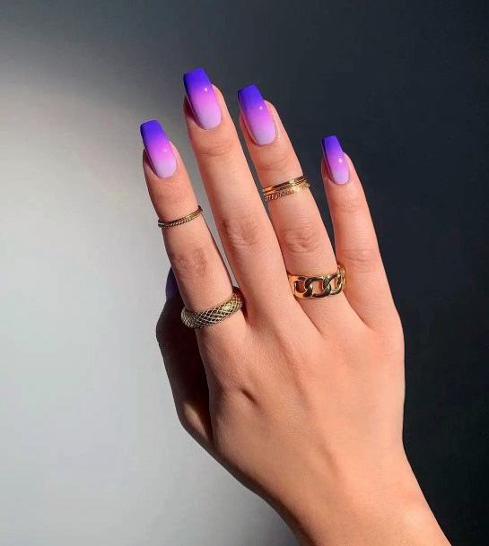 Beauteous Girls Purple Dress Nails