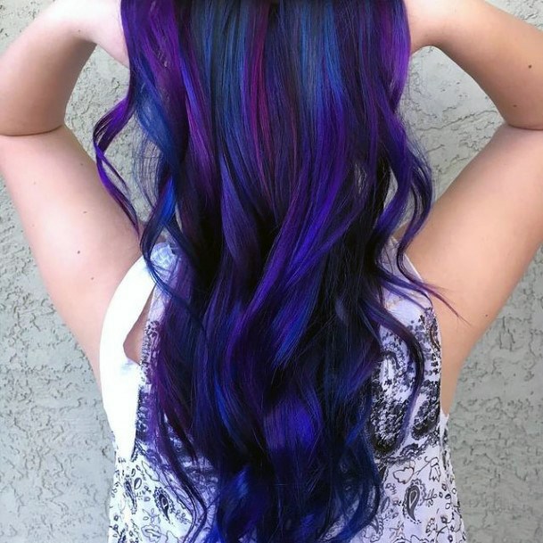 Beauteous Girls Purple Hairstyless