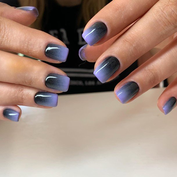 Beauteous Girls Purple Ombre Nails