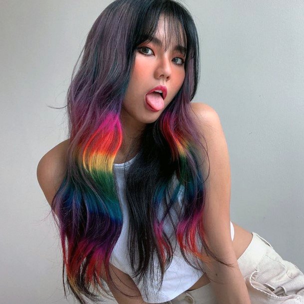 Beauteous Girls Rainbow Hairstyless