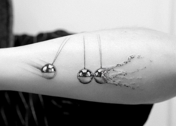 Beauteous Girls Realism Tattoos Metal Marbles