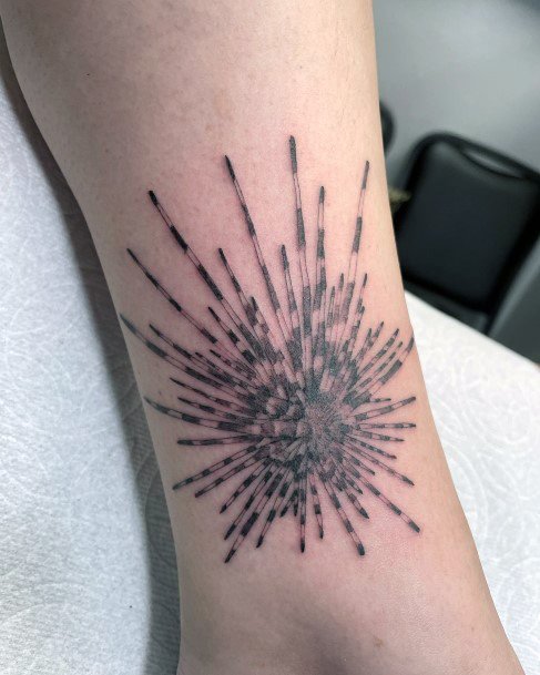Beauteous Girls Sea Urchin Tattoos