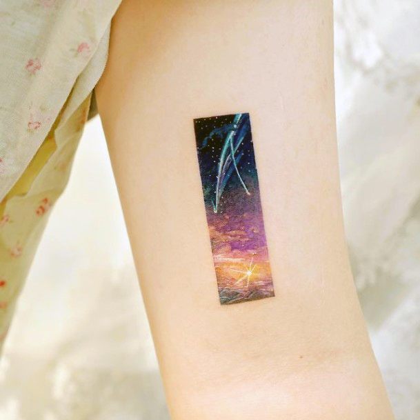 Beauteous Girls Shooting Star Tattoos