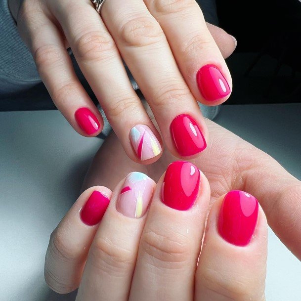 Beauteous Girls Short Pink Nails