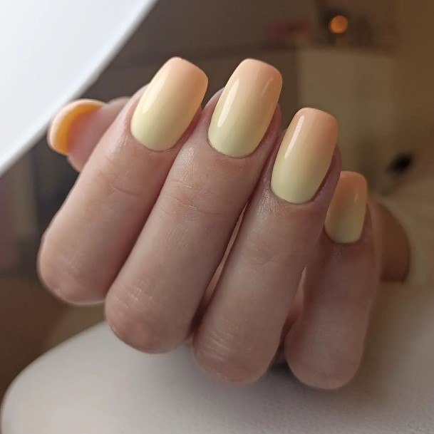 Beauteous Girls Square Ombre Nails