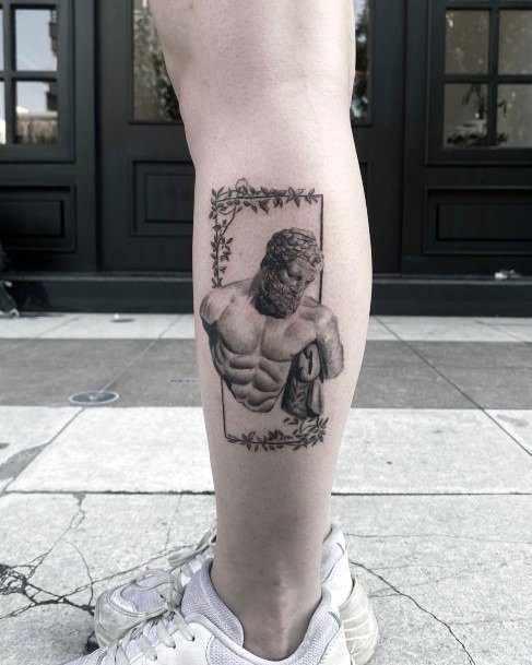 Beauteous Girls Statue Tattoos