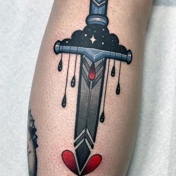 Beauteous Girls Sword Tattoos