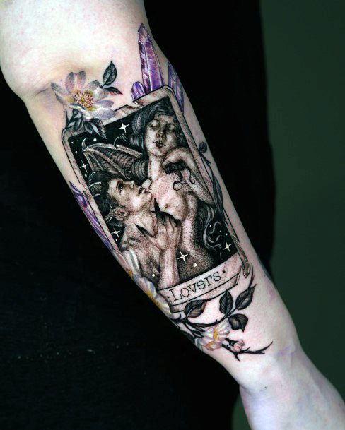 Beauteous Girls Tarot Card Tattoos