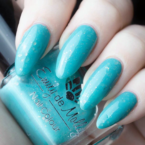 Beauteous Girls Teal Turquoise Dress Nails