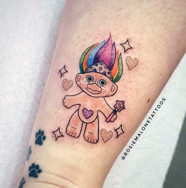 Beauteous Girls Troll Doll Tattoos