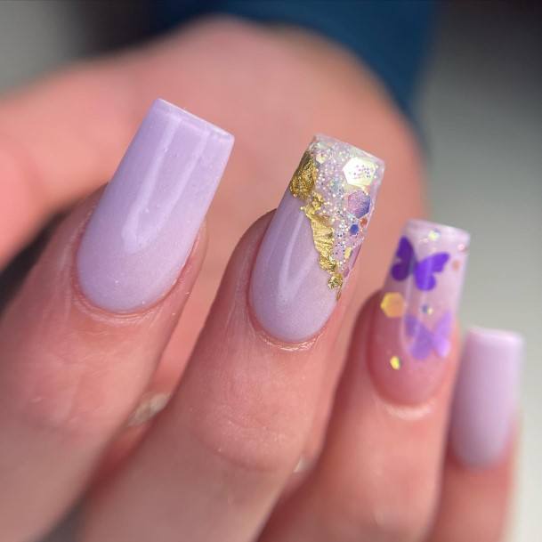 Beauteous Girls Violet Nails