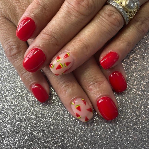 Beauteous Girls Watermelon Nails