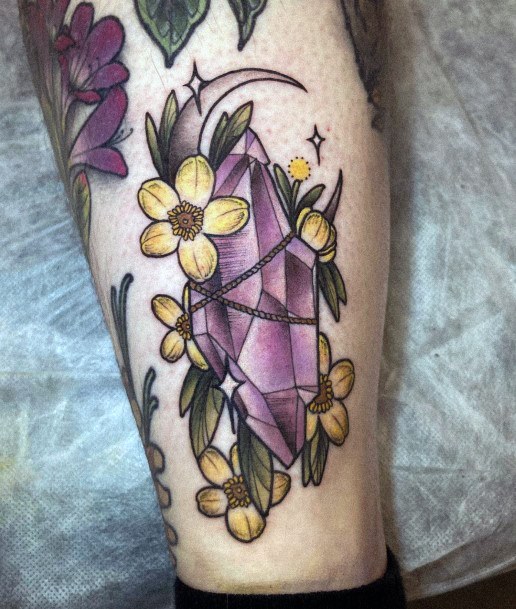 Beautiful Amethyst Tattoo Design Ideas For Women