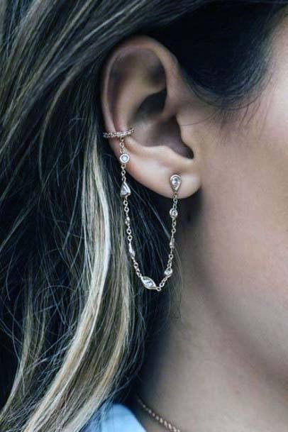 Beautiful And Appealing Dangling Earing Sexy Piercing Ideas For Girls