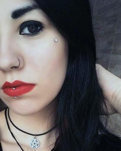 Beautiful Angel Kiss And Gorgeous Microdermal Under Eye Sexy Piercing Ideas For Girls