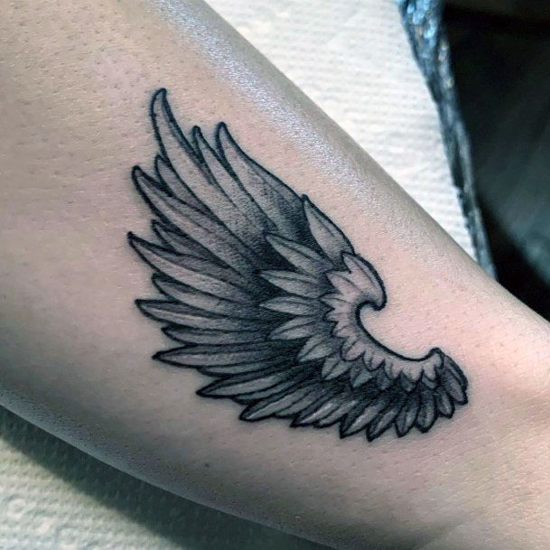 Beautiful Angel Wing Tattoo Womens Hands