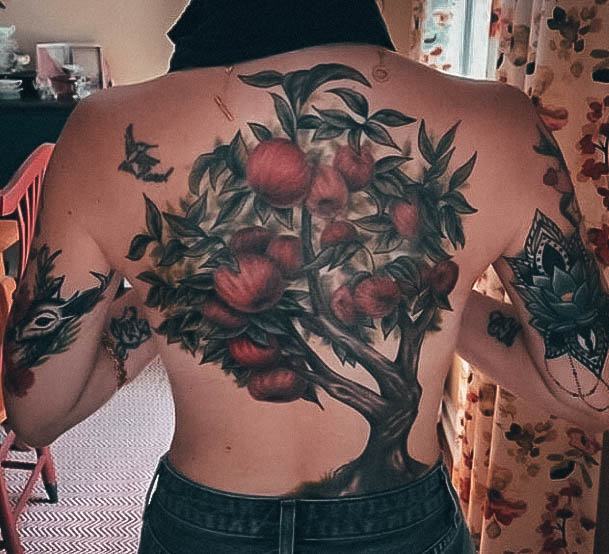 Beautiful Apple Tattoo Design Ideas For Women