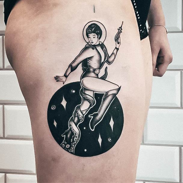 Beautiful Astronaut Tattoo Design Ideas For Women