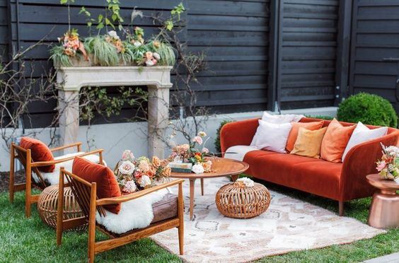 Beautiful Autumn Color Furniture Pimpkin Decor Wedding Ideas