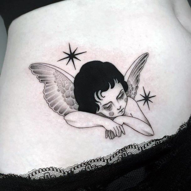 Beautiful Baby Angel Tattoo Design Ideas For Women