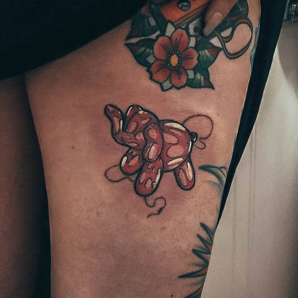 Beautiful Ballon Animal Tattoo Design Ideas For Women