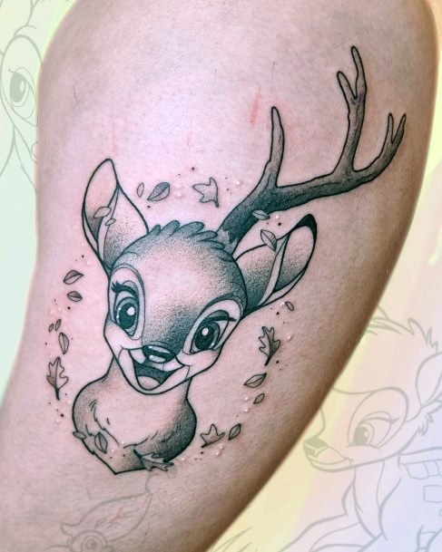 Beautiful Bambi Tattoo Design Ideas For Women