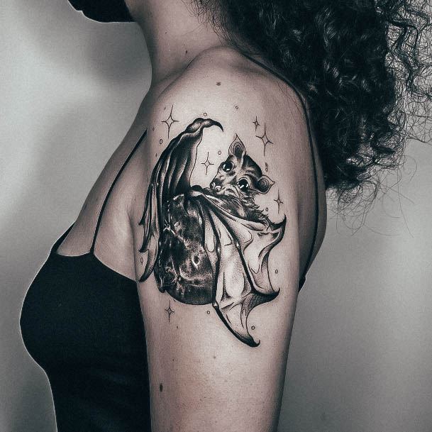 Beautiful Bat Tattoo Design Ideas For Women