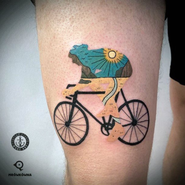 Beautiful Bicycle Tattoo Design Ideas For Women