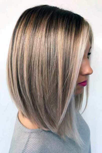 Beautiful Blonde Long Bob Cut Hassle Free Hairstyle For Women