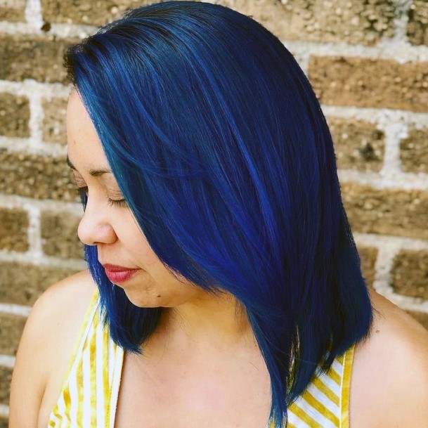 Beautiful Blue Hairstyles Design Ideas For Women